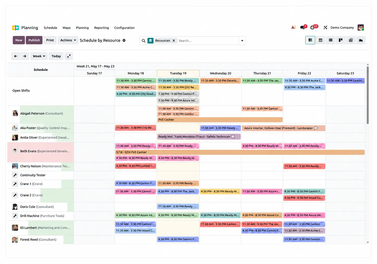 Odoo Planning
