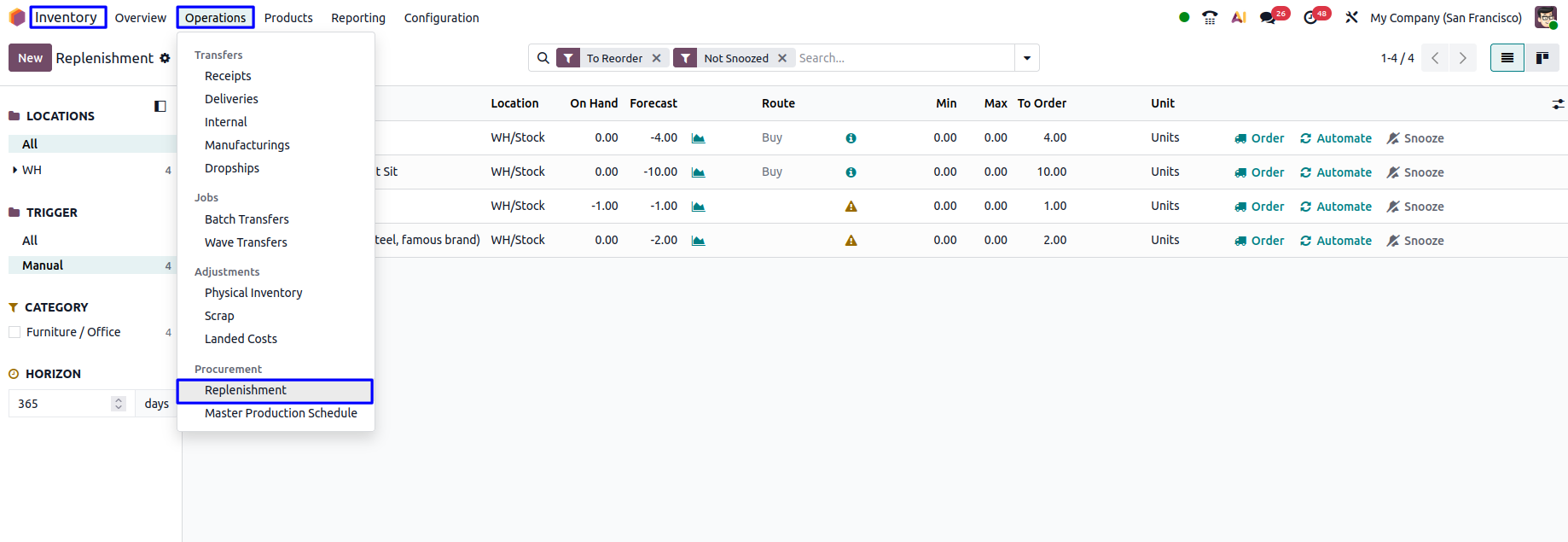 Inventory Replenishment